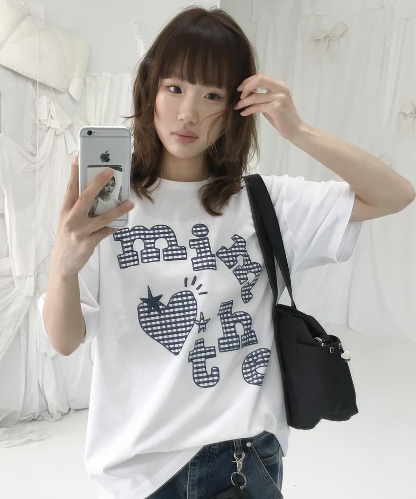 Mimdeowodeulobeu Mimthe Patchwork T-Shirt_White