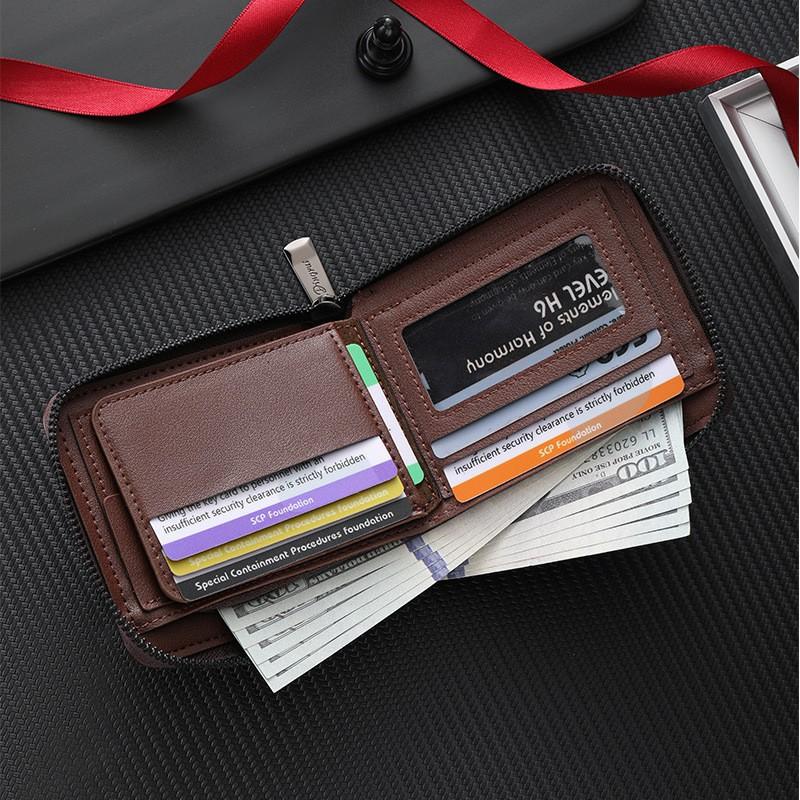 Men's Retro Short Wallet Fashionable Personalized Student Multifunctional Coin Card Bag