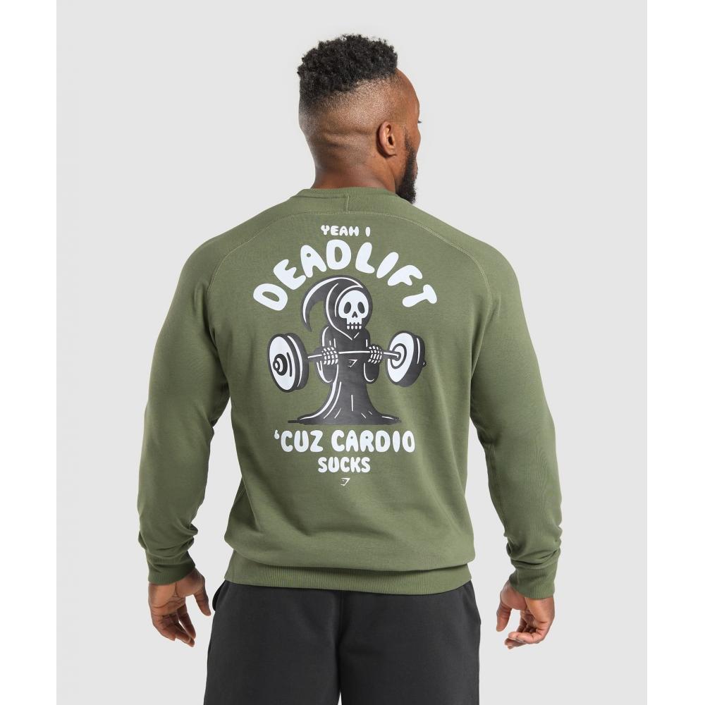 

Gymshark Reaper Crew Core Оливковый A1c4s Ecbg XS