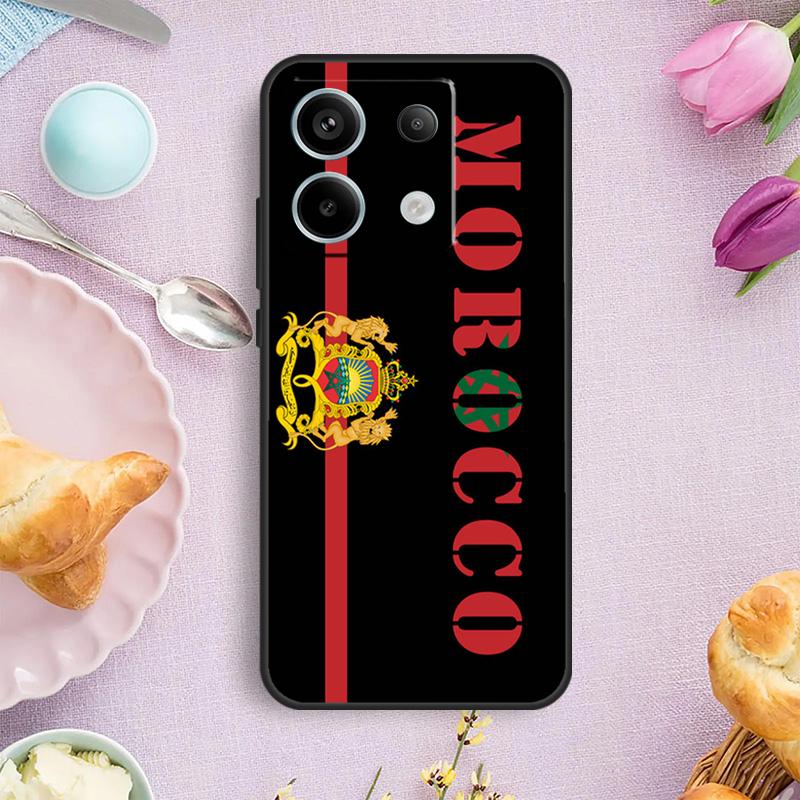 Morocco Flag Coat Of Arms Case For Xiaomi Redmi Note 14 Pro 9 10 11 12 13 Pro Cover For Redmi 15 15C 14C 12C 10C 13C