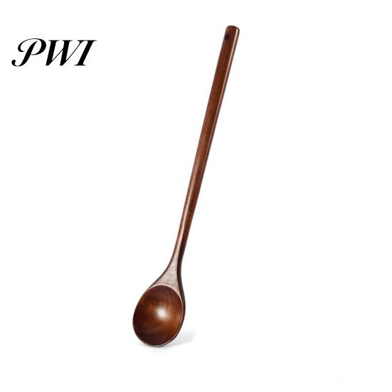 Wooden Spoon Mixing Long Handle Smooth Edge Heat-Resistant Food Grade Non-Stick Multipurpose Soup Comfortable Grip BPA Free Stirring Cooking
