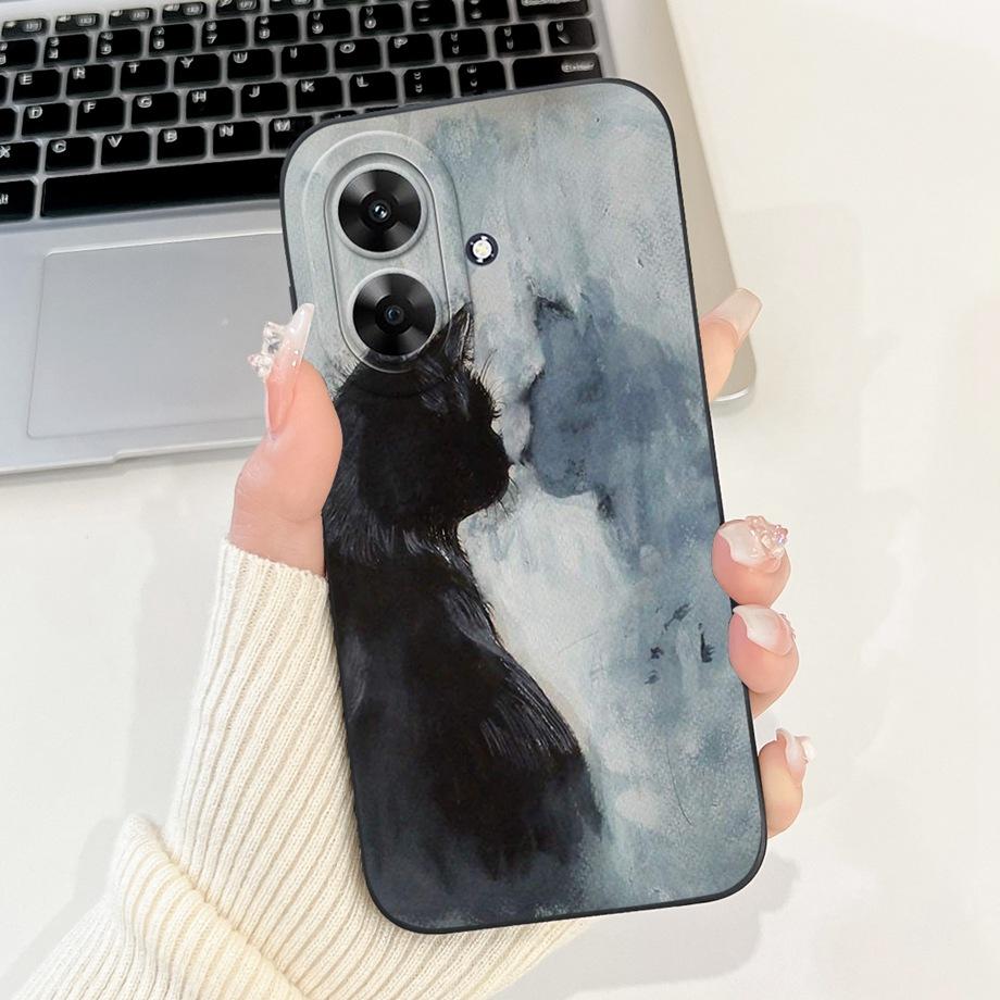 Miękkie Silikonowe Etui Na Telefon Dla Realme Note 60 60x / Realme C61 Indie Narzo N61 Etui Kreskówkowe Zwierzęta Kwiaty Modne Drukowane Pokrowiec