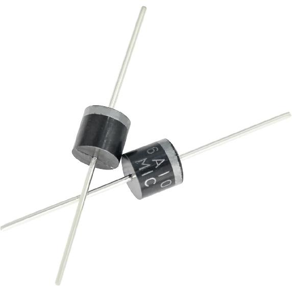 10PCS 6A10 10A10 Rectifier Diode 6A 10A 1000V DO-27 Rectifier Diodes(10A10)