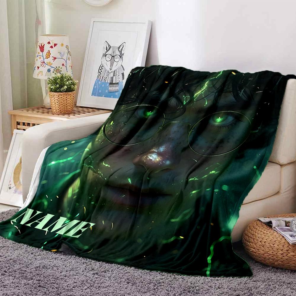 Custom Name Wizard's Ancient Wisdom blanket for Couch & Bed, Plush Cozy Fuzzy Blanket Super Soft & Warm Blankets for Fall and Winter. 090890