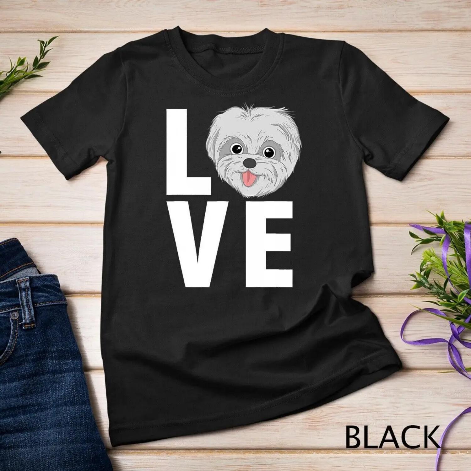 Cute Maltese Design For Breed Dog Lovers T shirt XXXXXL