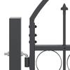Garden Gate with Arched Top Assen Gray 4 X 1.25 M Steel