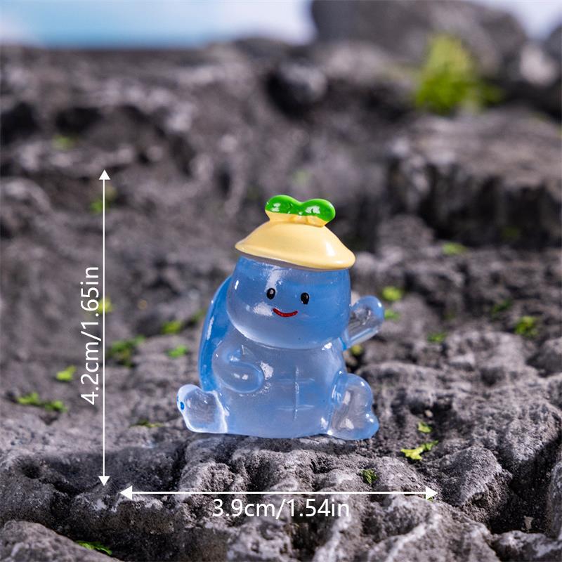 Cute Mini Luminous Kung Fu Turtle Micro Landscape Ornaments Car Home Decoration Glowing In Dark Turtle Toy DIY Accessories Gifts