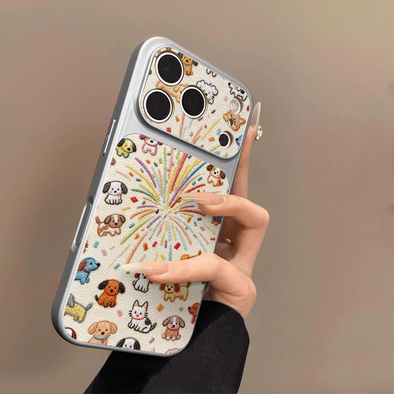 

Brown-Gray Cat & Dog Apple iPhone 17 Pro Max/16 Pro/15 Pro Max/14 Pro Drop-Proof Case iPhone 17 Pro Max