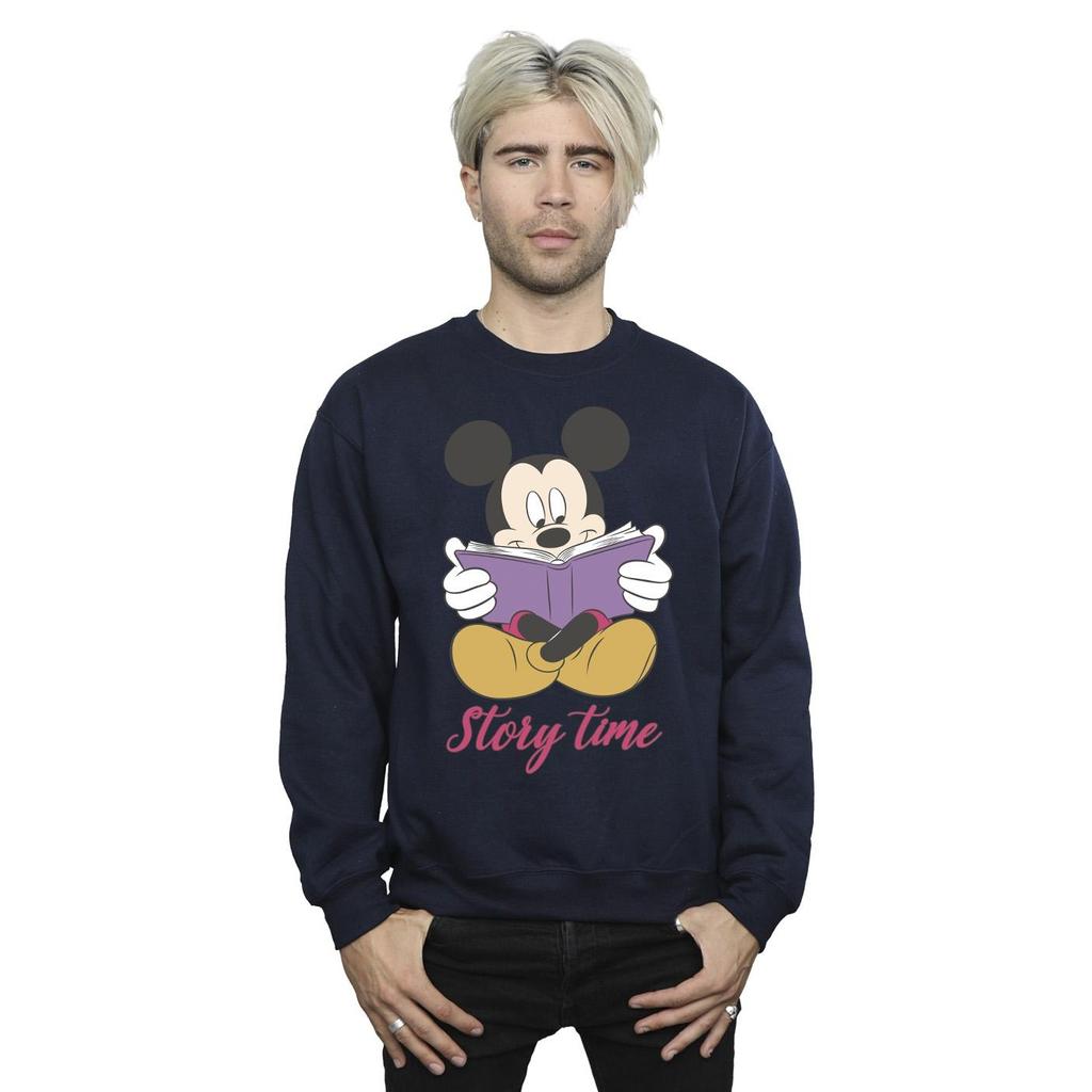 Disney Mens Mickey Mouse Story Time Sweatshirt