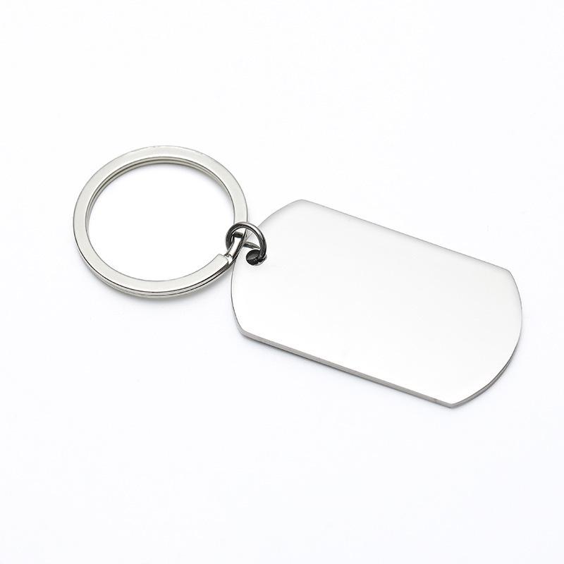 DIY Personalized Colorfast Stainless Steel & Titanium Dog Tag Keychain Ornament