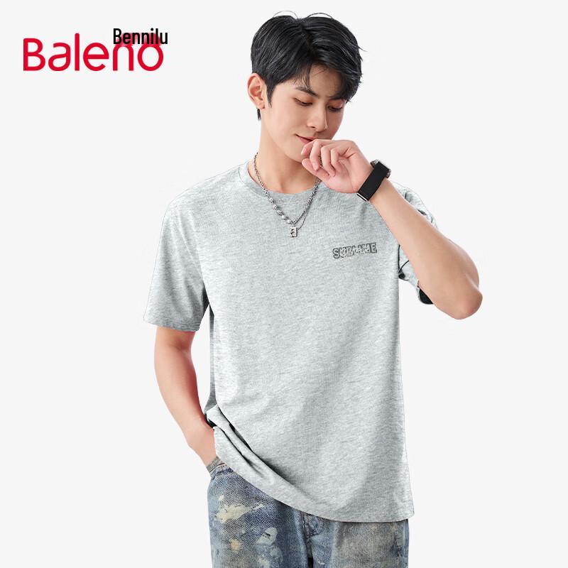 Baleno Men s Summer Relaxed Fit Cotton Short Sleeve Round Neck T-Shirt 5XL