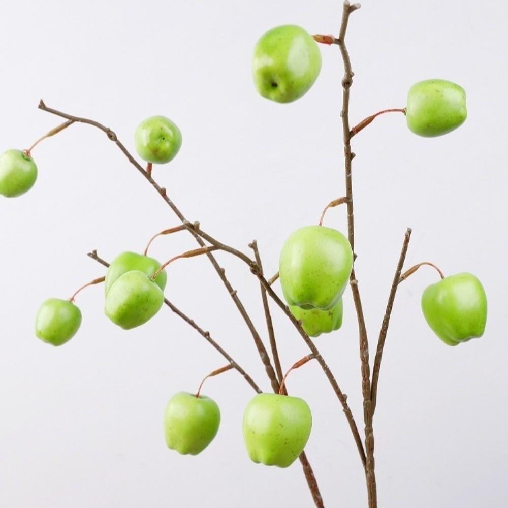 6 Fruit Artificial Fruit Branch Plastic Long Branches Simulation Red Delicious Handmade Realistic Fake Plants Wedding Decor