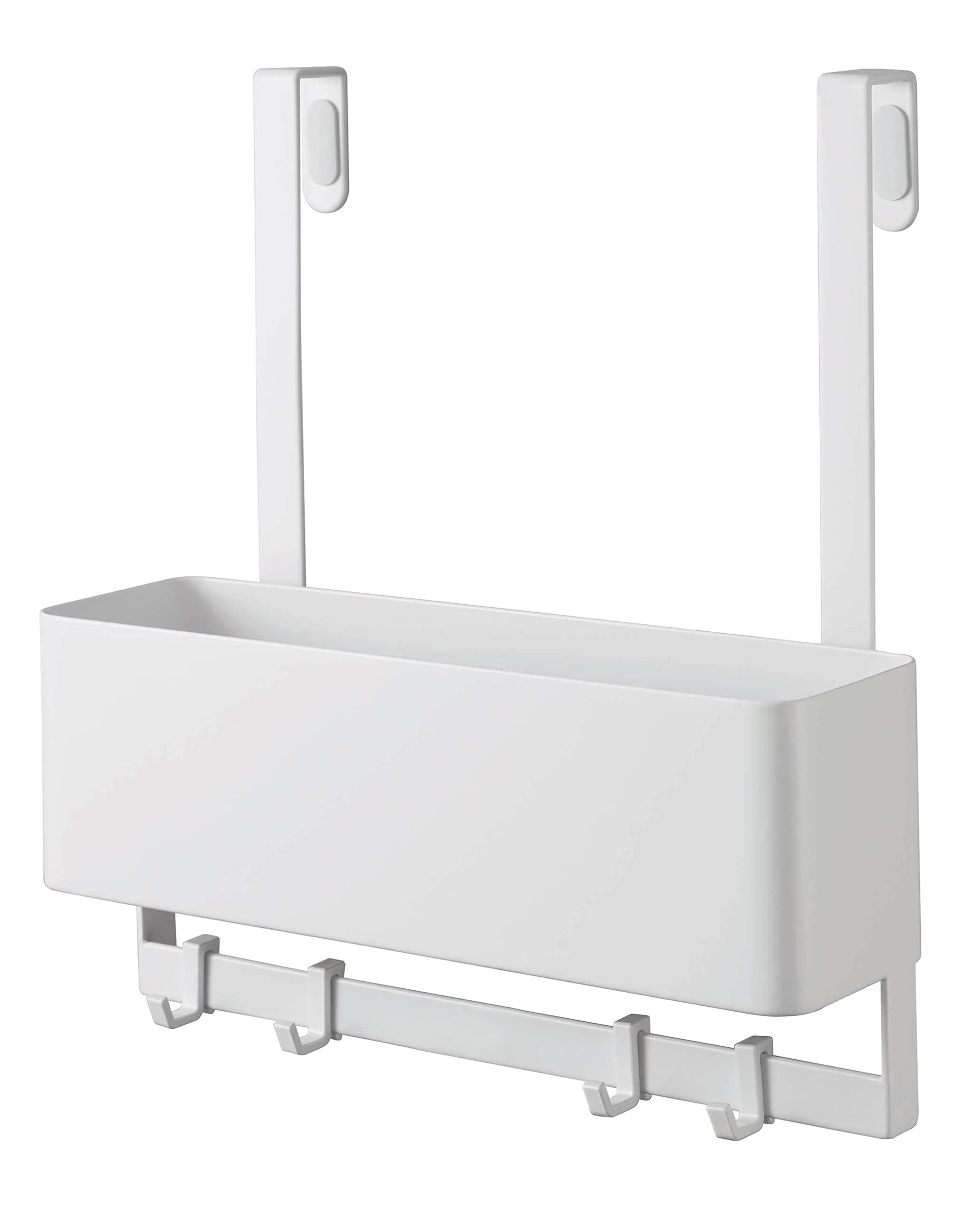 

Yamazaki Smart Шкаф для обуви Дверной стеллаж для хранения размером 24 см Ш x 10 см Г x 26 см В с дверцей в комплекте Зонт и Уход за обувью Прихожая Товар 5536 Крючки, белый