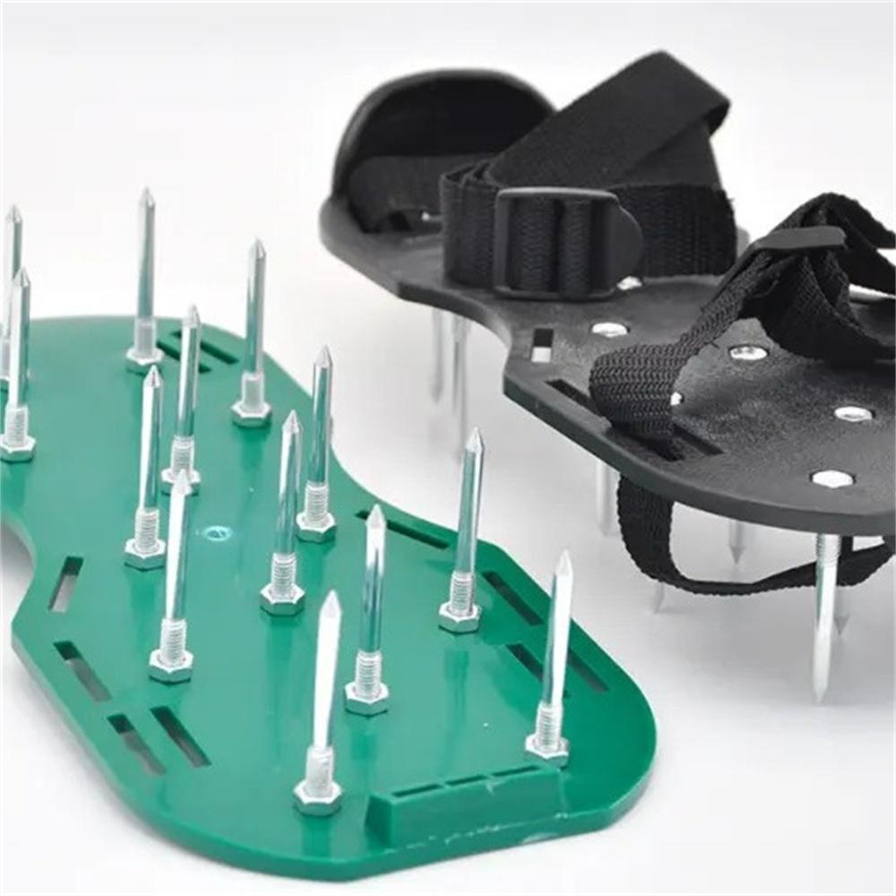 Garden Lawn Loose Soil Shoes Garden Yard Grass Cultivator Scarification Nail Tool 4.2cm Lawn Aerator Spikes Shoes Garden Tools