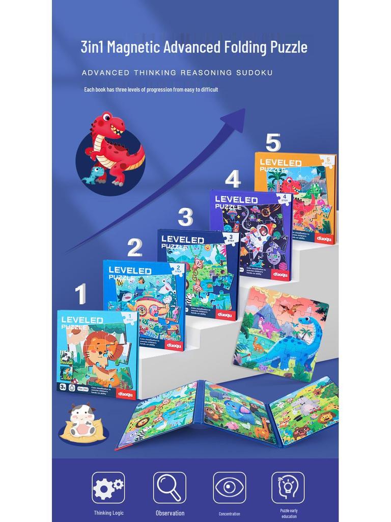 Large Magnetic Puzzle for Early Childhood Education - Suitable for 2-6 Year Olds, Boys & Girls