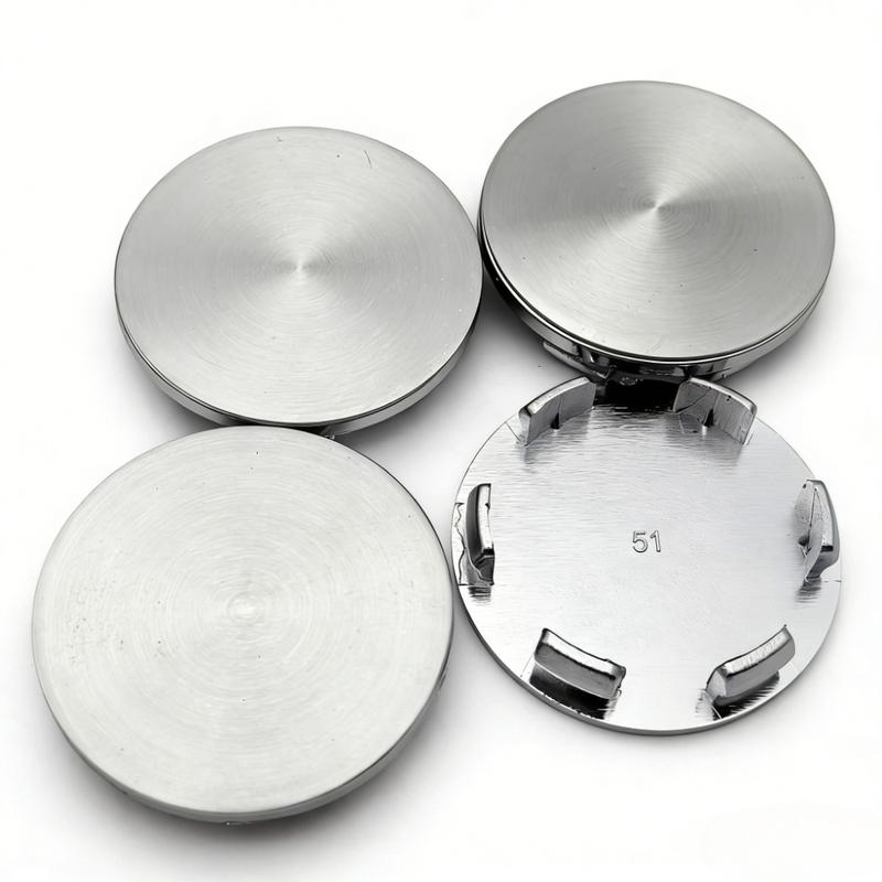 4pcs No Logo Black/Silver Emblem Car Wheel Center Caps 51MM 46MM Wheels Hub Cap Rim Hubcaps Dust Cover Replace Car Accessories
