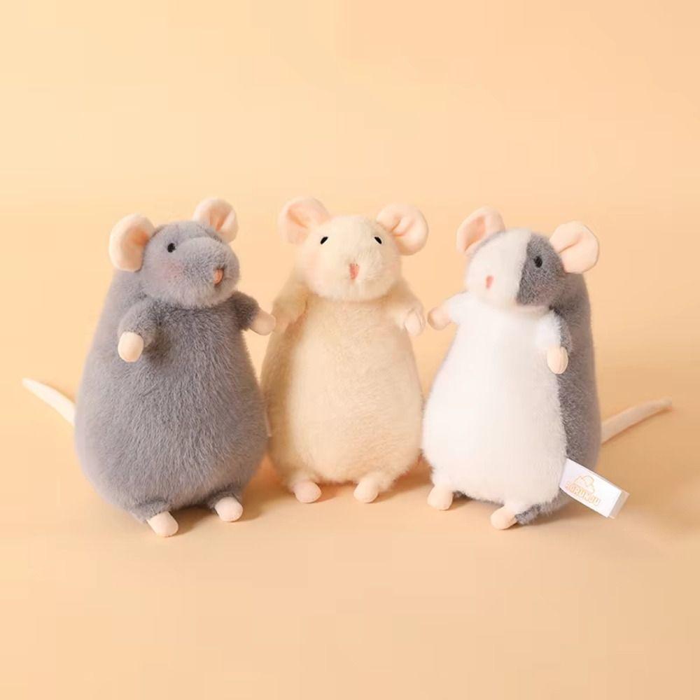 15/21CM Rat Plush Toys Bag Charn Mouse Pendant Cartoon Stuffed Mouse Doll  Kids Toy