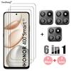 6in1 Full Gule Glass For Honor 400 Smart Tempered Glass Honor 400 Smart Screen Protector HD Phone Lens Film Honor 400 Smart