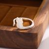 New Fashion Simple Small 925 Sterling Silver Jewelry Not Allergic Fresh Rachel Cat Animal Opening Rings    R029