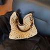 Large Capacity Woven Straw Bag Women's Summer New Niche Design Shoulder Seaside Vacation Beach Bag