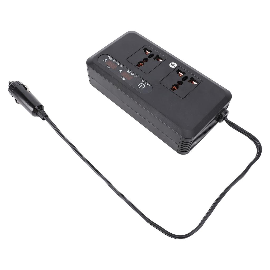 200W Car Power Inverter DC 12V Car Inverter 2 USB Ports 2 Type C Ports Charger Adapter Car Plug