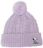 Unchapeau Snoopy Knit Cap with Fleece Kids' Lining, Purple, 435-1013