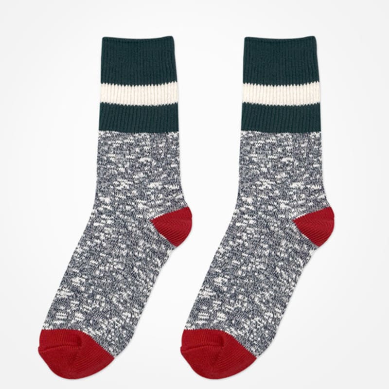 

UNBDAY Women s Winter Ringle Knit Socks - Green navy