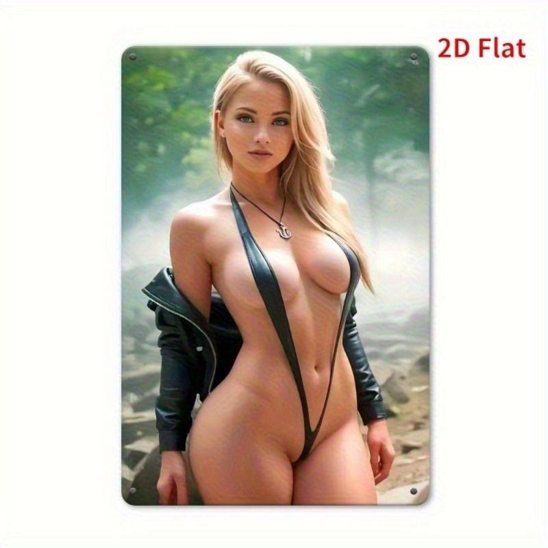 Pin-Up Girl Blechschilder, Garage Werkstatt Metalldekor 20x30cm