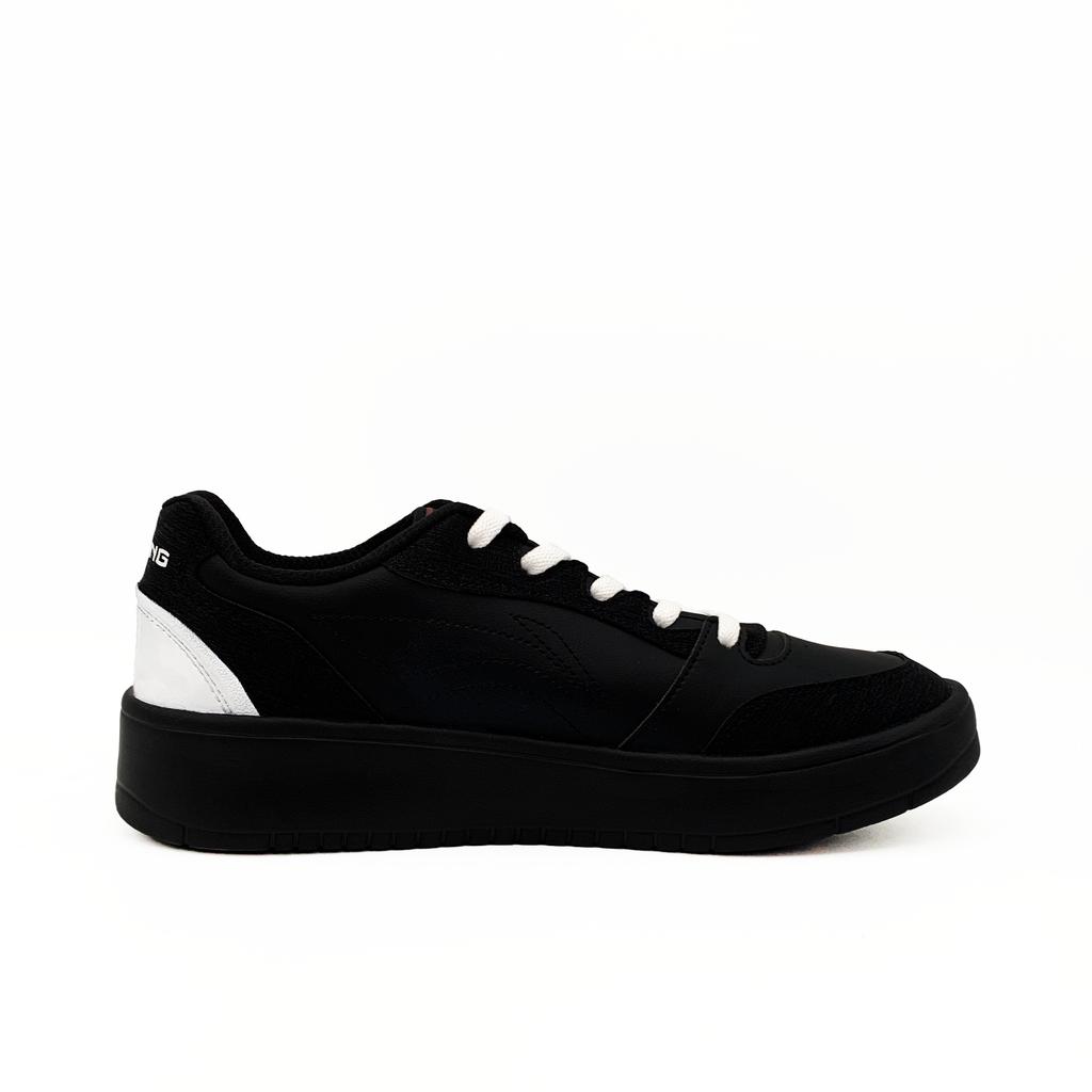 Li Ning Sycee V3 Slip Resistant Abrasion Resistant Balance Low top Skateboard Shoes Men's Black White AGCV107-1(team952-)