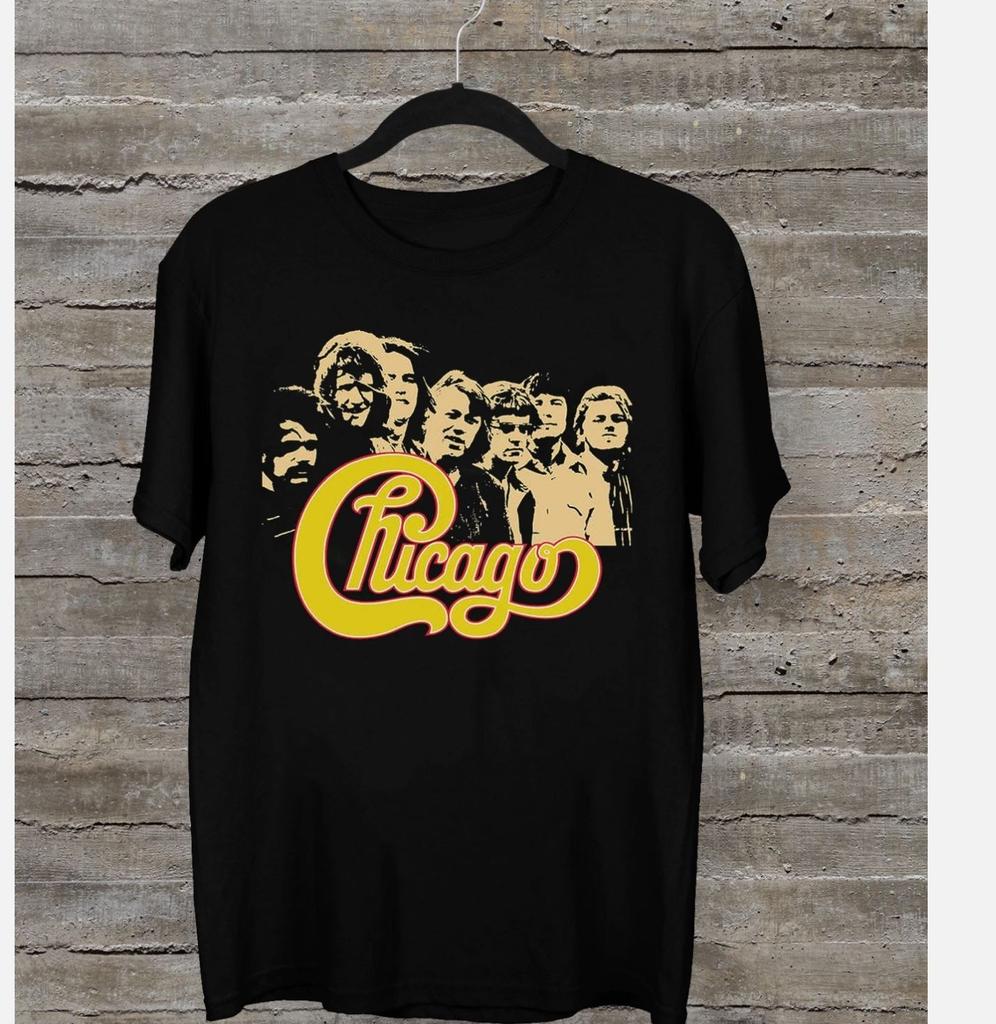 NEW CHICAGO Band Member Short Sleeve Black All Size Shirt