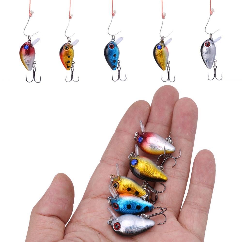 10PCS with 3D  Eyes Fishing Crankbaits ABS Fishing Lures Durable Sinking Lures  Freshwater Fishing