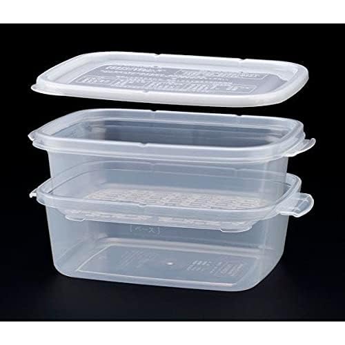 Inomata Chemical Co., Ltd. Microwave Cooker for Warm Vegetables, Clear White, 1.1L Capacity