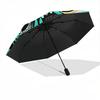 1pc Floral Mandala Automatic Folding Umbrella - Design, Durable Iron Frame for Travel, Outdoor, Beach Fashion Accessory a0920051