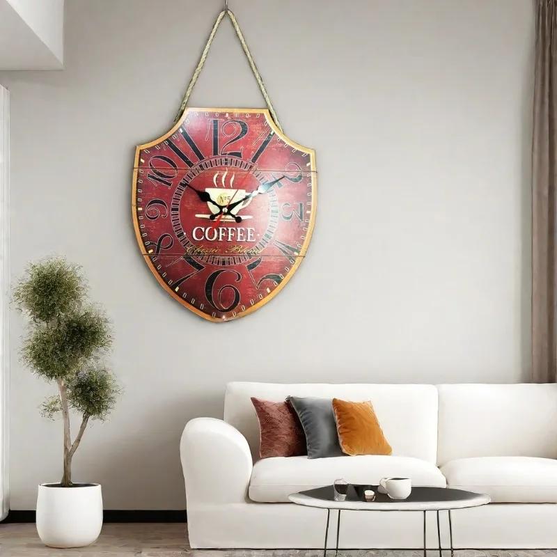 European Style Retro Simple Art Clock Decorated Wall Clock Mute Does Not Tick Creative Clock Decoration Suitable Bar Counter