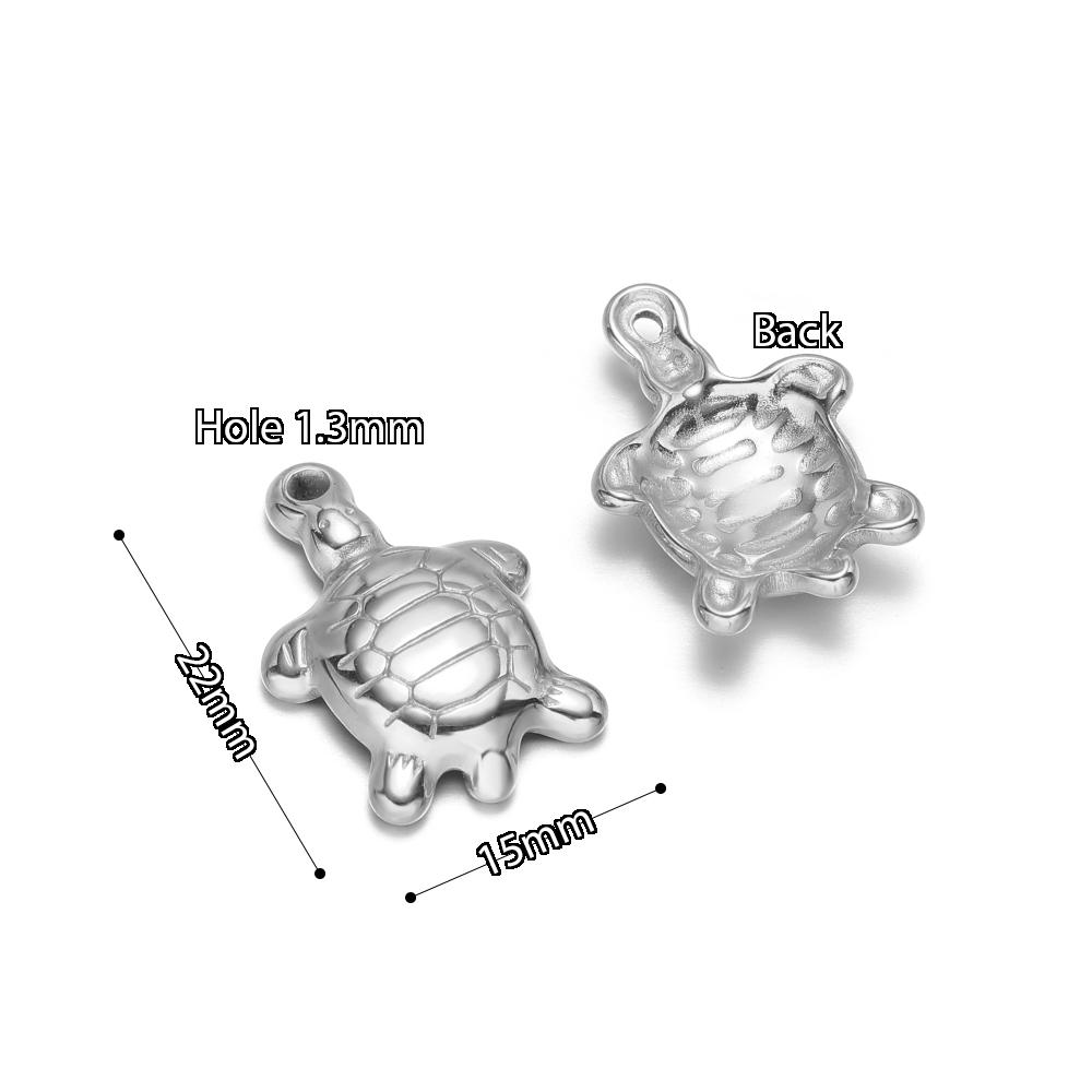 5Pcs Summer Ocean Dolphin Seahorse Crab Turtles Stainless Steel Pendant for DIY Earrings Making Necklace Bracelet Accessories