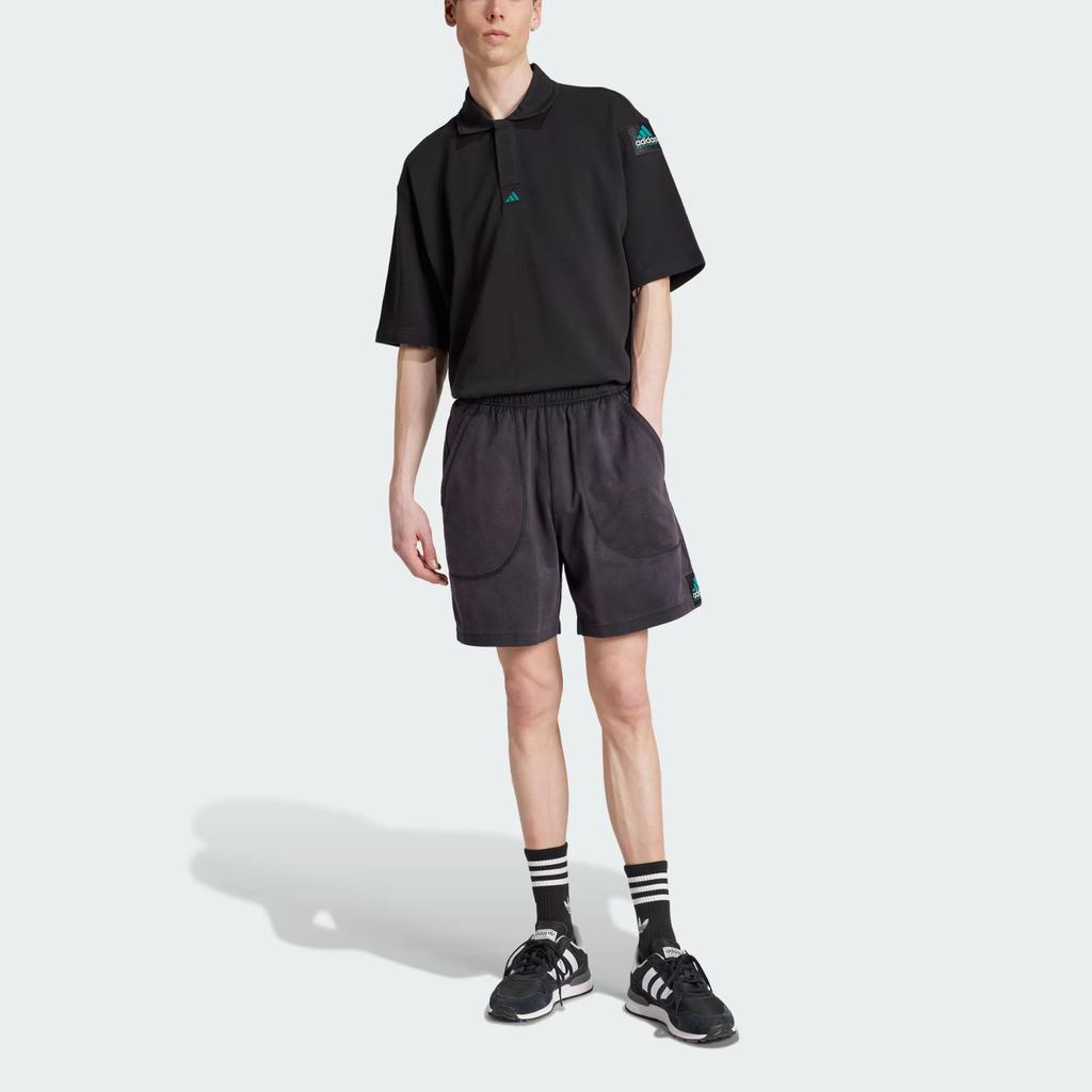 Adidas Originals Ss25 EqT Markenlogo Einfarbig Bequem Vielseitig Lässige Shorts Herrenshorts Schwarz JD0655