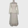 Vietnamese Designer Asymmetric Shoulder Suit with Lace Mesh Skirt for Women - Spring/Autumn Style