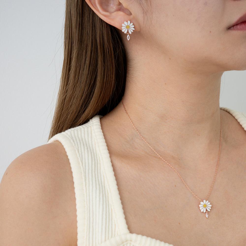 Monograph Daisy Necklace Mgnl0377 14K Gold Plated (Large Flower)