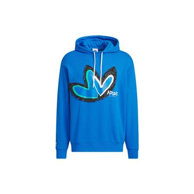 adidas Felpa con cappuccio Originals Clover Edizione Speciale Logo Love Unisex Top Blu IK8650