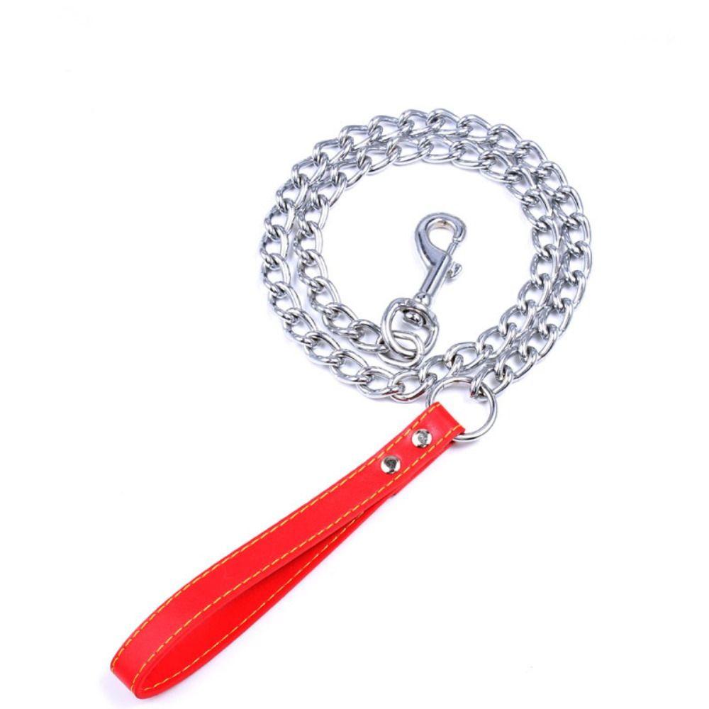 

Повідець, ручка, ланцюжок для домашніх собак, шкіра з нержавіючої сталі