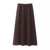 Women's 2025 Autumn/Winter Elegant Elastic Waist Long Skirt