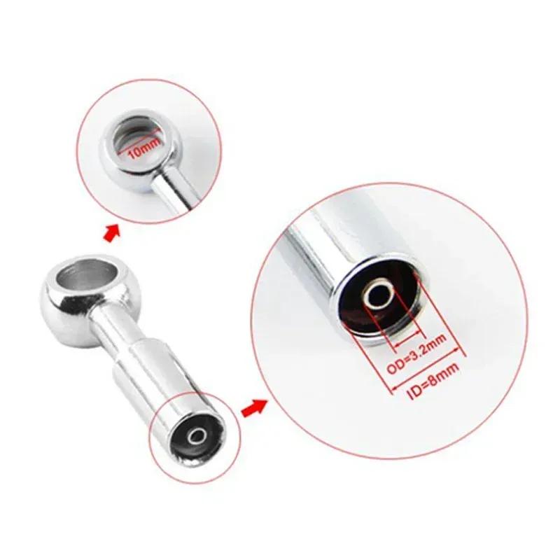 10X 10mm Motorcycle Hydraulic Reinforced Brake Clutch Oil Fuel Hose Line Pipe Fitting Joint Brake Line Adapter 0 28 90 Degree