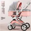 Foldable Multi-Functional High Landscape Baby Stroller: Sits and Lies Flat, Shock-Absorbing, Two-Way Design for Newborns