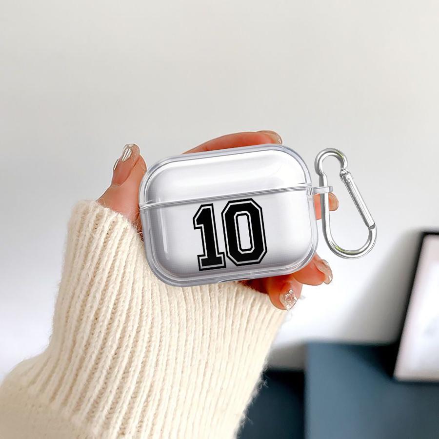 Lucky Numbers 10 7 Clear Earphone Cases Cover Case For Airpods 4 Pro3 2 Pro 1 Pro2 3