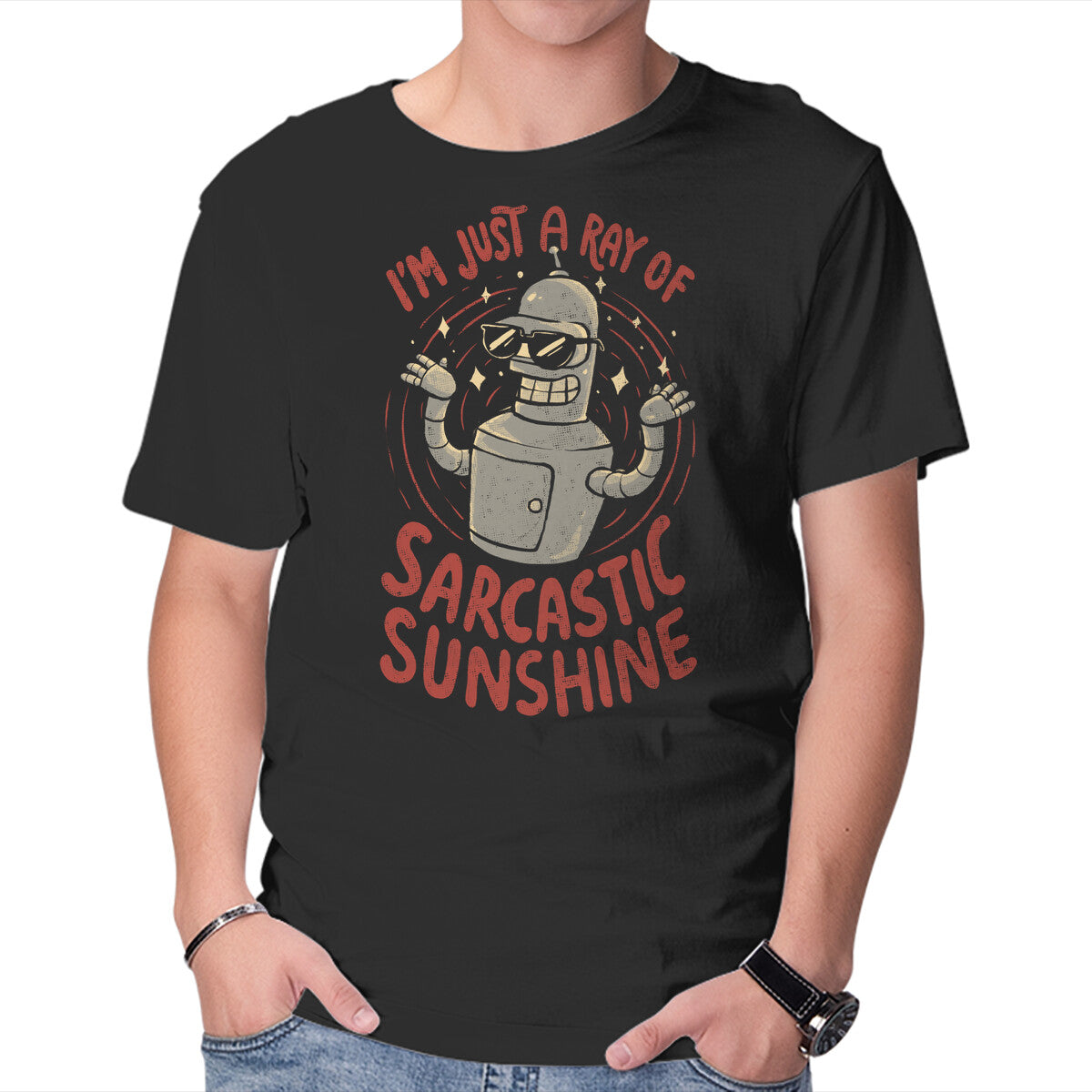 Unisex Crew Neck T-Shirt Ray Of Sarcastic Sunshine Graphic Short Sleeve Casual Tee XL