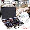 1/4 Inç Ahşap Freze Kesici Shank Yönlendirici Bit Seti 35 ADET Elektrikli Giyotin Kesme KitiTrimming Makinesi Aracı 6.35mm