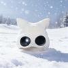 Little Devil Glasses Hat Knitted Mao Line Hat with Cat Ears Men Women Thickened for Warmth Ski Solid Color Ear Protection Windproof Pullover Hat