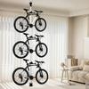 4m 3 Bike Aluminum Storage Rack,Black White Vertical Bracket Floor Mount Height Adjustment for Bicycles