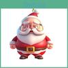 Vibrant Acrylic Santa Car Hanging Ornament For Festive Christmas Tree Decoration