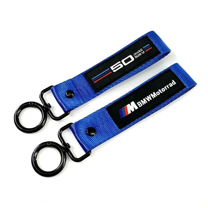 Embroidery Car Keychain Key Chain Motorcycle Logo Keyring Lanyard For BMW X1 X3 X4 X5 E46 E90 F20 E60 E39 F10 M1 M2 M3 M5 M6 E87 gzsh02